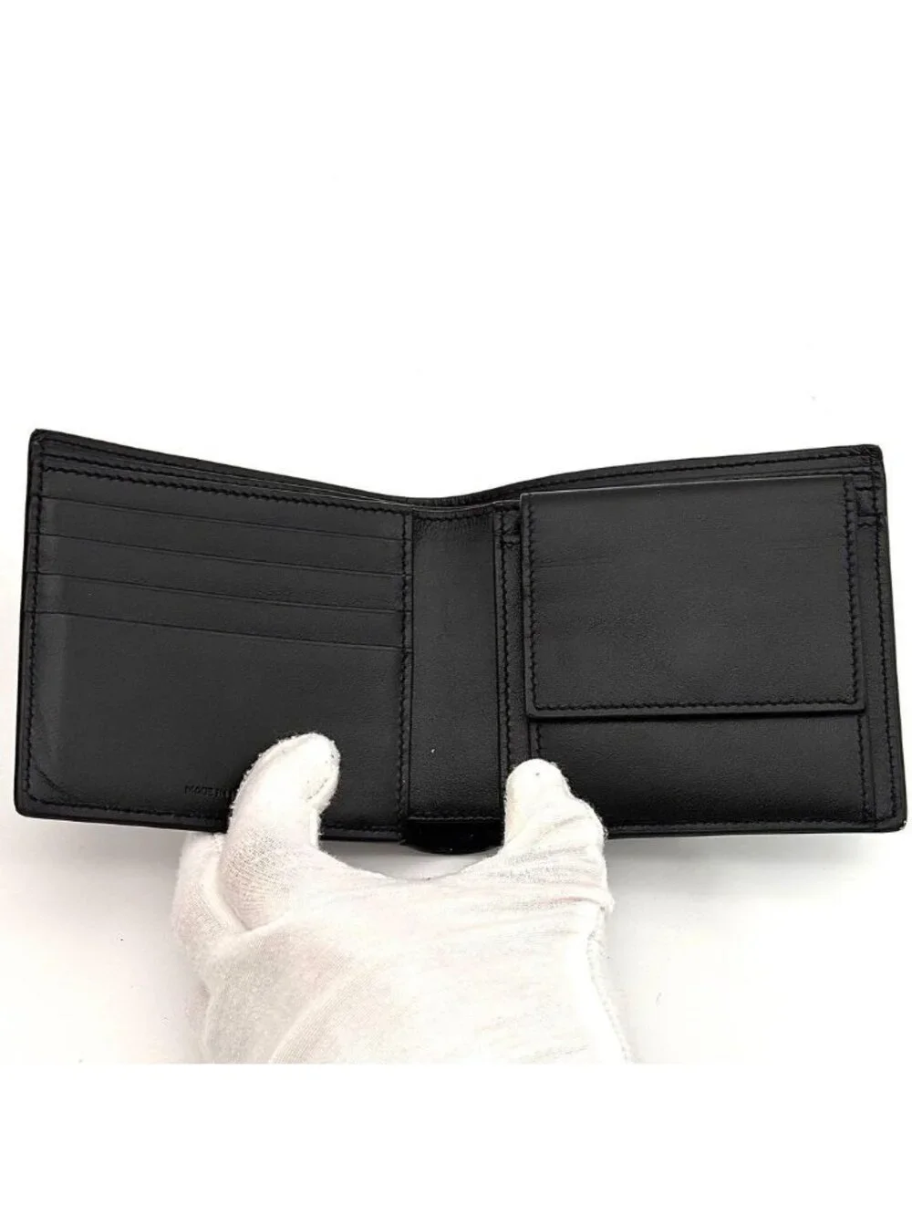 Celine Fold Wallet Bifold Black Billfold Coin Purse